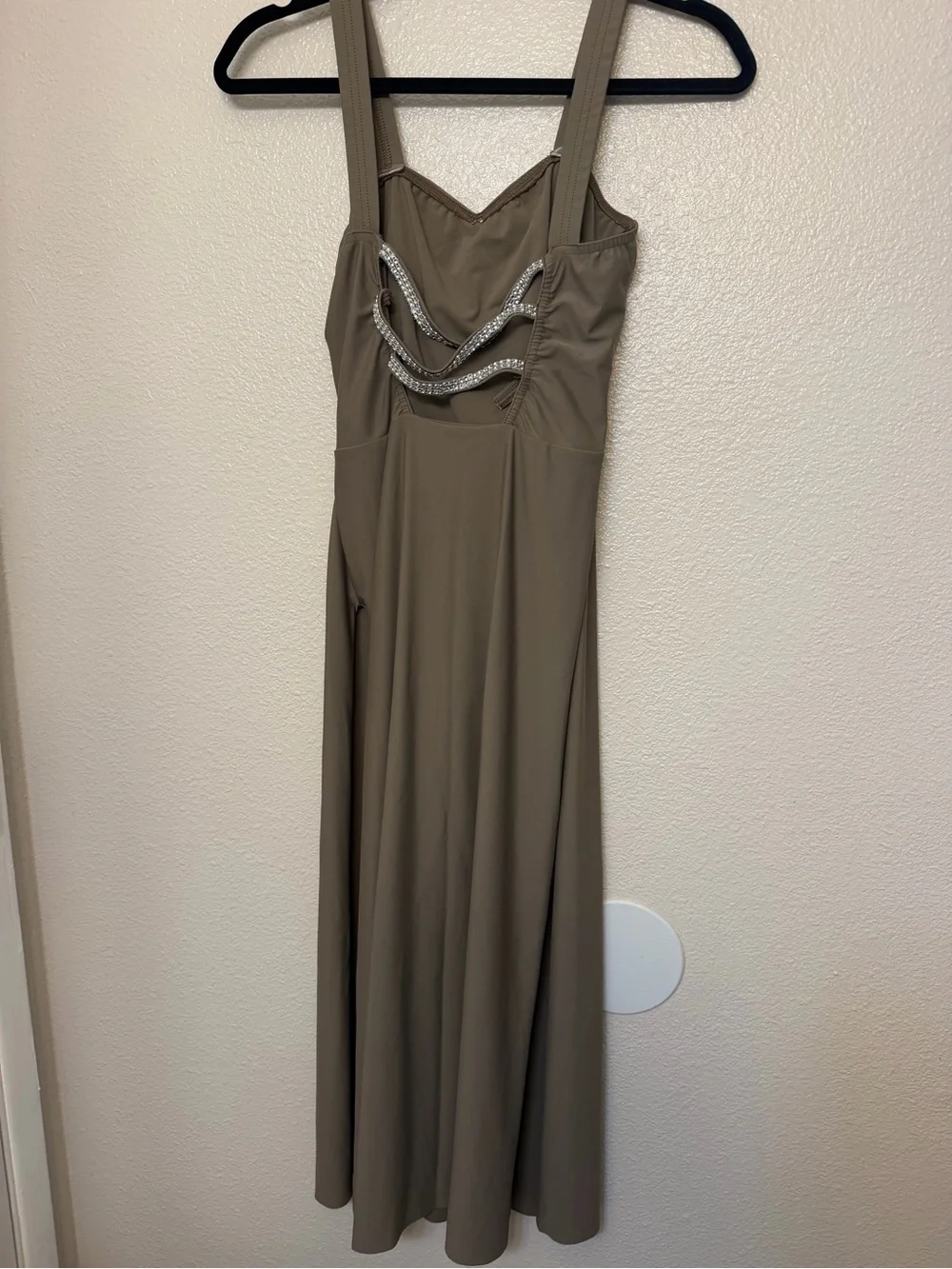 Kelle dance lyrical costume brown tan maxi dress FIRE BURNS BRIGHT 8453 Teen